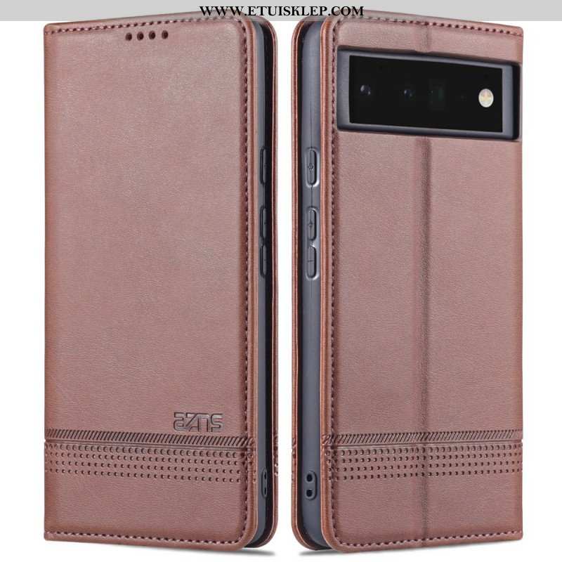 Etui Na Telefon do Google Pixel 6 Etui Folio Stylizacja Skóry Azns